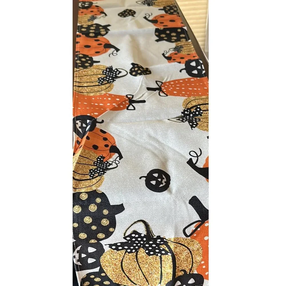 Fall Table Runner Decorative Cloth Halloween Party Decoration Pumpkin Decor 120
